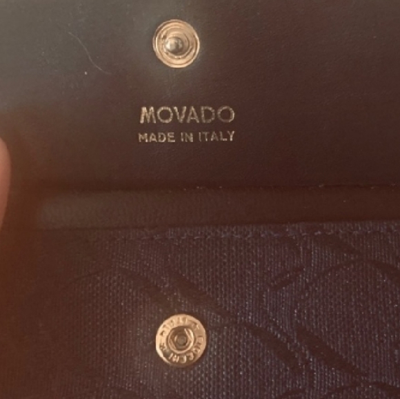 Movado "RARE" Vintage Small Dark Brown Black Cosmetic or Clutch Purse Handbag - Picture 3 of 4